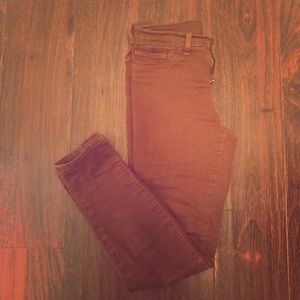 J Brand Skinny Leg Terra Cotta Pants 27